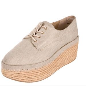 Stuart Weitzman Linen Oxford Platforms